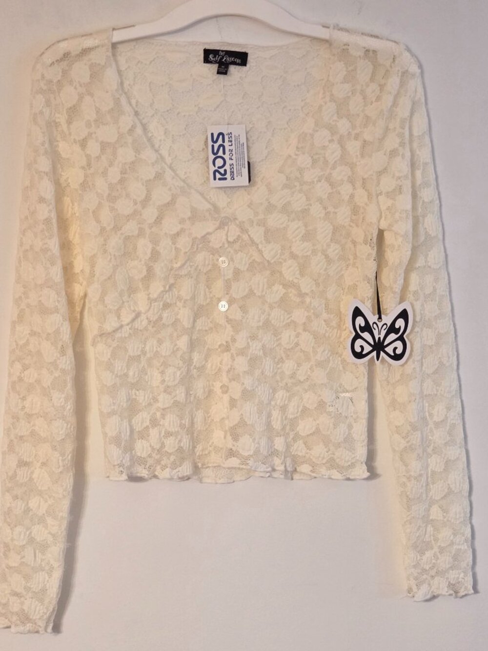 Self Esteem Ivory Color Lace Blouse